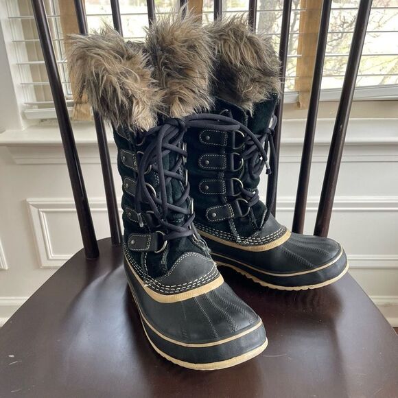 Sorel Joan of Arctic Winter Boots Black 7.5 - Picture 1 of 10
